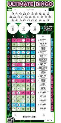 Ultimate Bingo scratchcard - game number #1765 - front-scratched