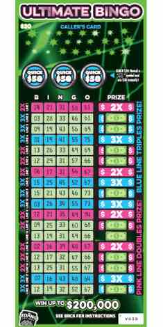 Ultimate Bingo scratchcard - game number #1765 - front