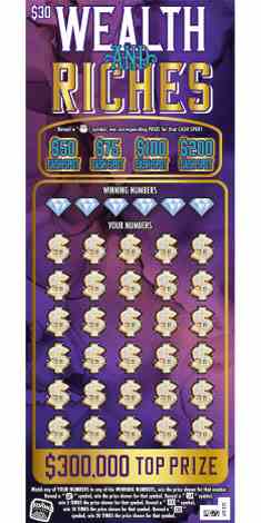 Wealth And Riches scratchcard - game number #1781 - front