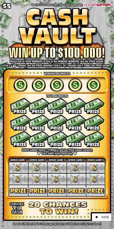 Cash Vault scratchcard - game number #2556 - front