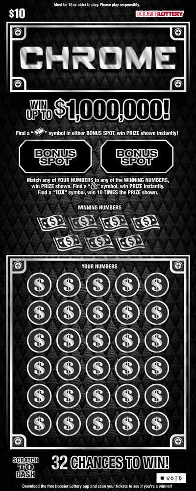 Chrome scratchcard - game number #2509 - front