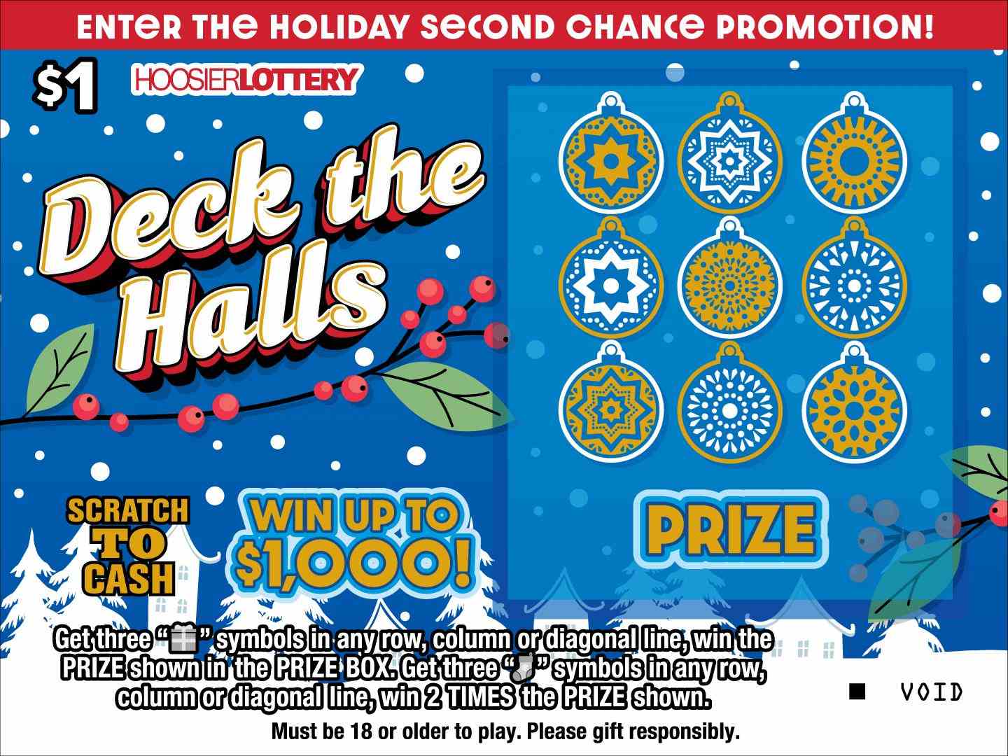 Deck The Halls scratchcard - game number #2600 - front