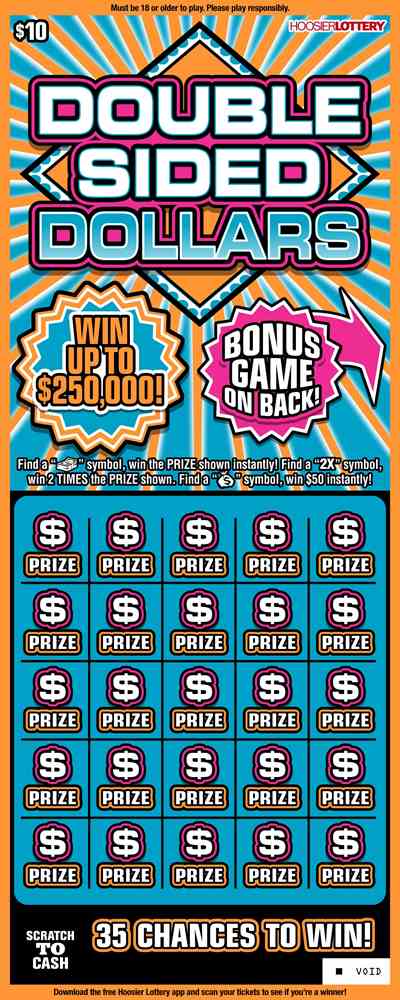 Double Sided Dollars scratchcard - game number #2551 - front