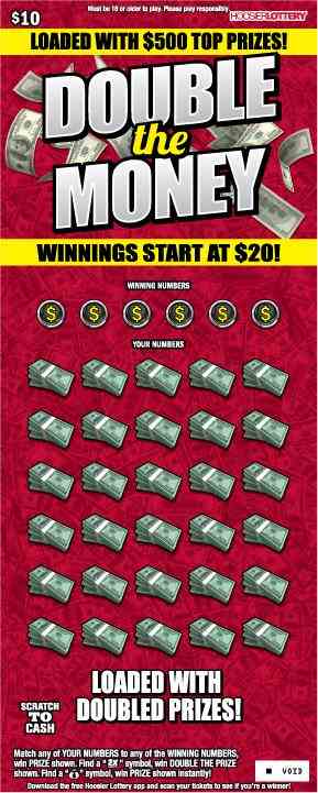 Double The Money scratchcard - game number #2597 - front
