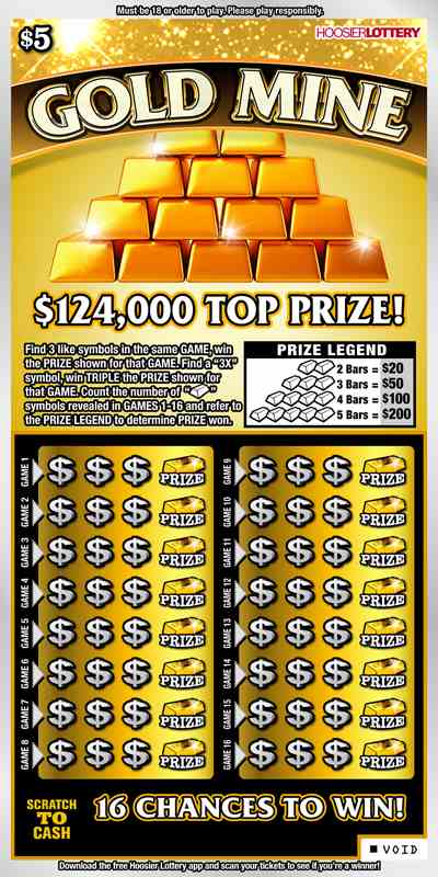 Gold Mine scratchcard - game number #2457 - front
