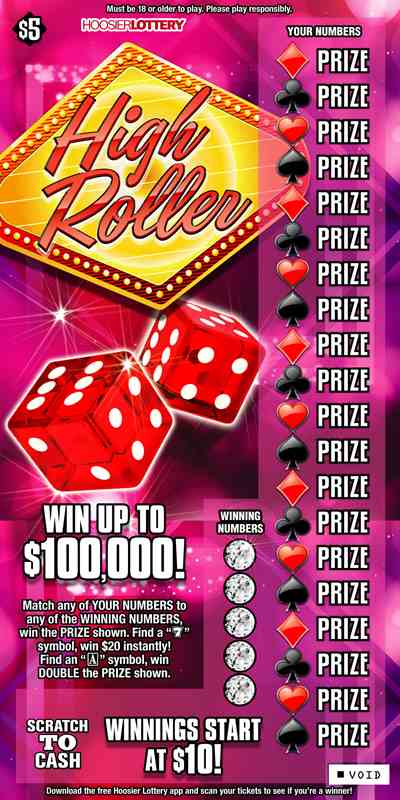 High Roller scratchcard - game number #2479 - front
