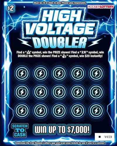 High Voltage Doubler scratchcard - game number #2592 - front
