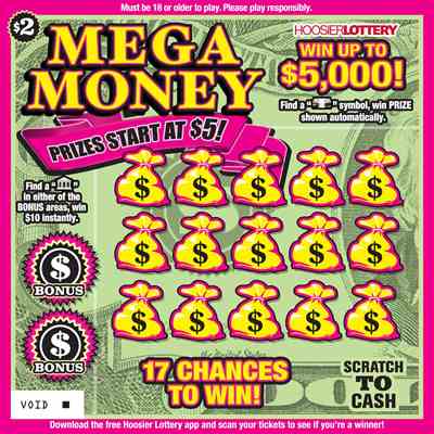 Mega Money scratchcard - game number #2626 - front