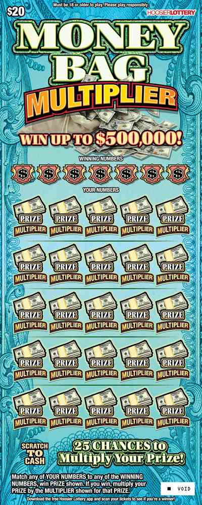 Money Bag Multiplier scratchcard - game number #2631 - front
