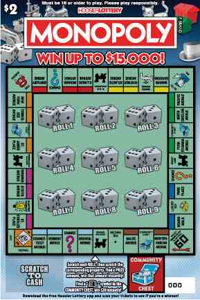 Monopoly scratchcard - game number #2565 - front