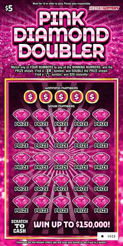 Pink Diamond Doubler scratchcard - game number #2550 - front