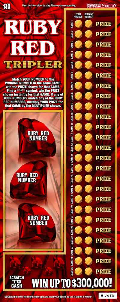 Ruby Red Tripler scratchcard - game number #2515 - front