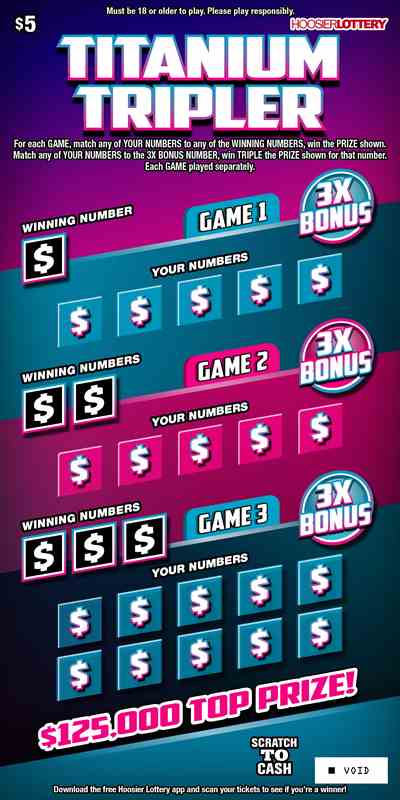 Titanium Tripler scratchcard - game number #2534 - front