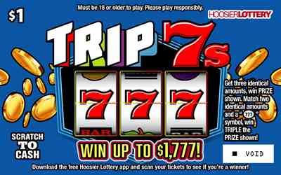 Trip 7S scratchcard - game number #2580 - front