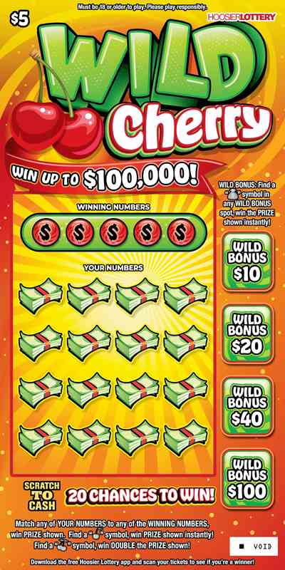 Wild Cherry scratchcard - game number #2634 - front