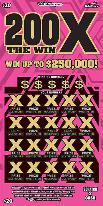 200X The Win scratchcard - game number #774 - front