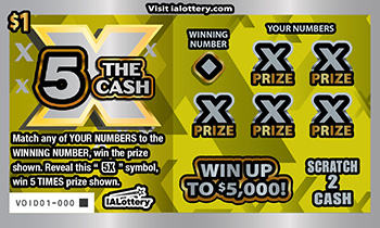5X The Cash scratchcard - game number #799 - front