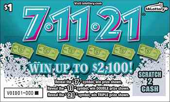 7-11-21® scratchcard - game number #684 - front