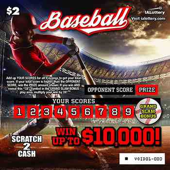 Baseball scratchcard - game number #742 - front