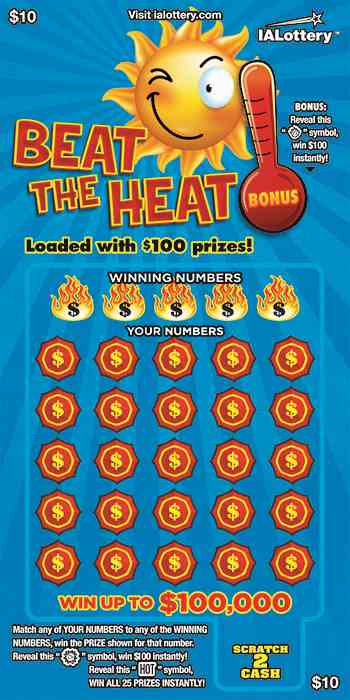 Beat The Heat scratchcard - game number #712 - front