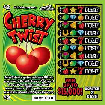 Cherry Twist scratchcard - game number #728 - front