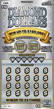 Diamond Dollars scratchcard - game number #778 - front