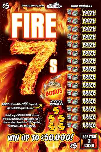 Ending Soon!Fire 7S Ice 7S scratchcard - game number #758 - front