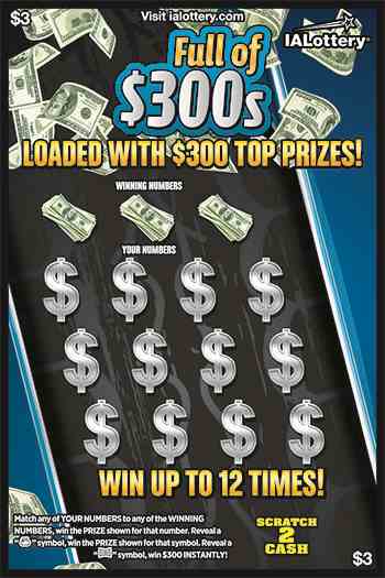 Ending Soon!Full Of 300S scratchcard - game number #757 - front
