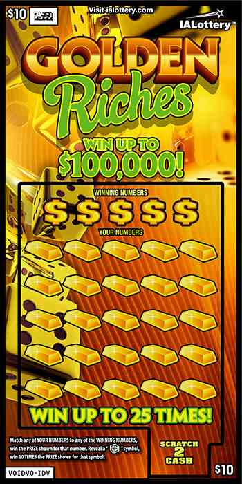 Ending Soon!Golden Riches scratchcard - game number #701 - front