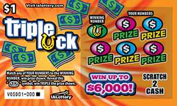 Ending Soon!Triple Luck scratchcard - game number #772 - front
