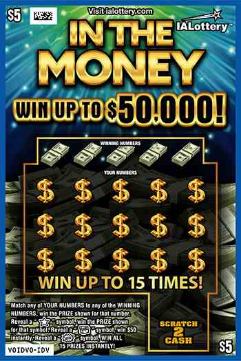 In The Money scratchcard - game number #699 - front