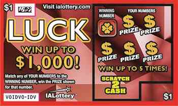 Luck scratchcard - game number #687 - front