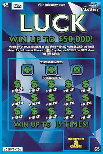 Luck scratchcard - game number #689 - front