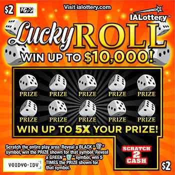 Lucky Roll scratchcard - game number #697 - front
