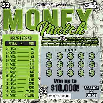 Money Match scratchcard - game number #706 - front