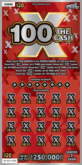 New!100X The Cash scratchcard - game number #803 - front