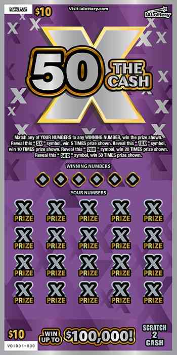 New!50X The Cash scratchcard - game number #802 - front