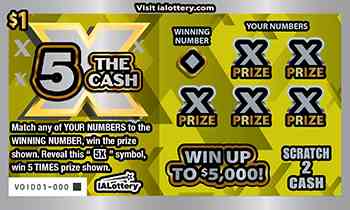 New!5X The Cash scratchcard - game number #799 - front