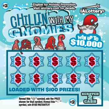 New!Chillin' With My Gnomies scratchcard - game number #762 - front