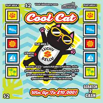 NEW!Cool Cat scratchcard - game number #749 - front