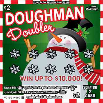 New!Doughman Doubler scratchcard - game number #807 - front