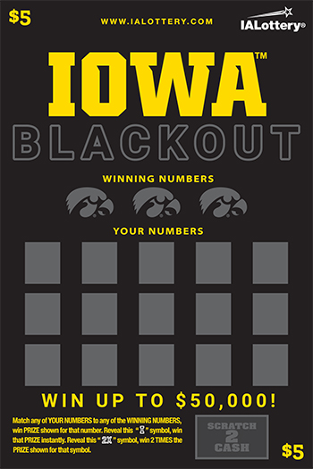 NEW!IOWA™ BLACKOUT scratchcard - game number #761 - front