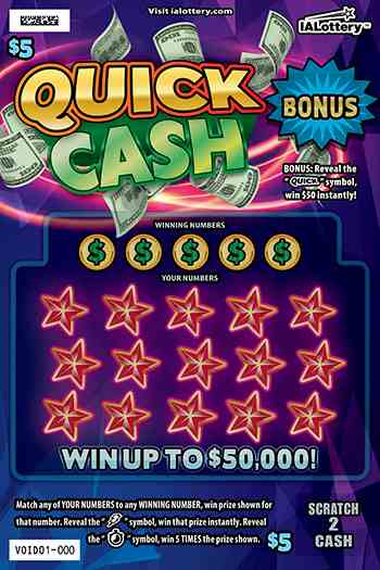 NEW!Quick Cash scratchcard - game number #740 - front