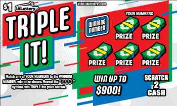 NEW!Triple It! scratchcard - game number #747 - front