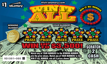 New!Win It All scratchcard - game number #804 - front