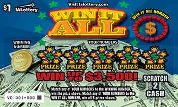 New!Win It All scratchcard - game number #804 - front