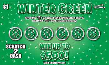 New!Winter Green scratchcard - game number #769 - front