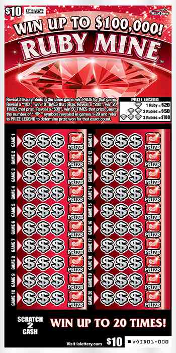 Ruby Mine scratchcard - game number #670 - front