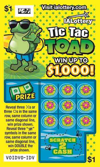 Tic Tac Toad scratchcard - game number #705 - front