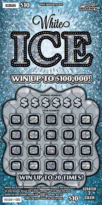 White Ice scratchcard - game number #614 - front